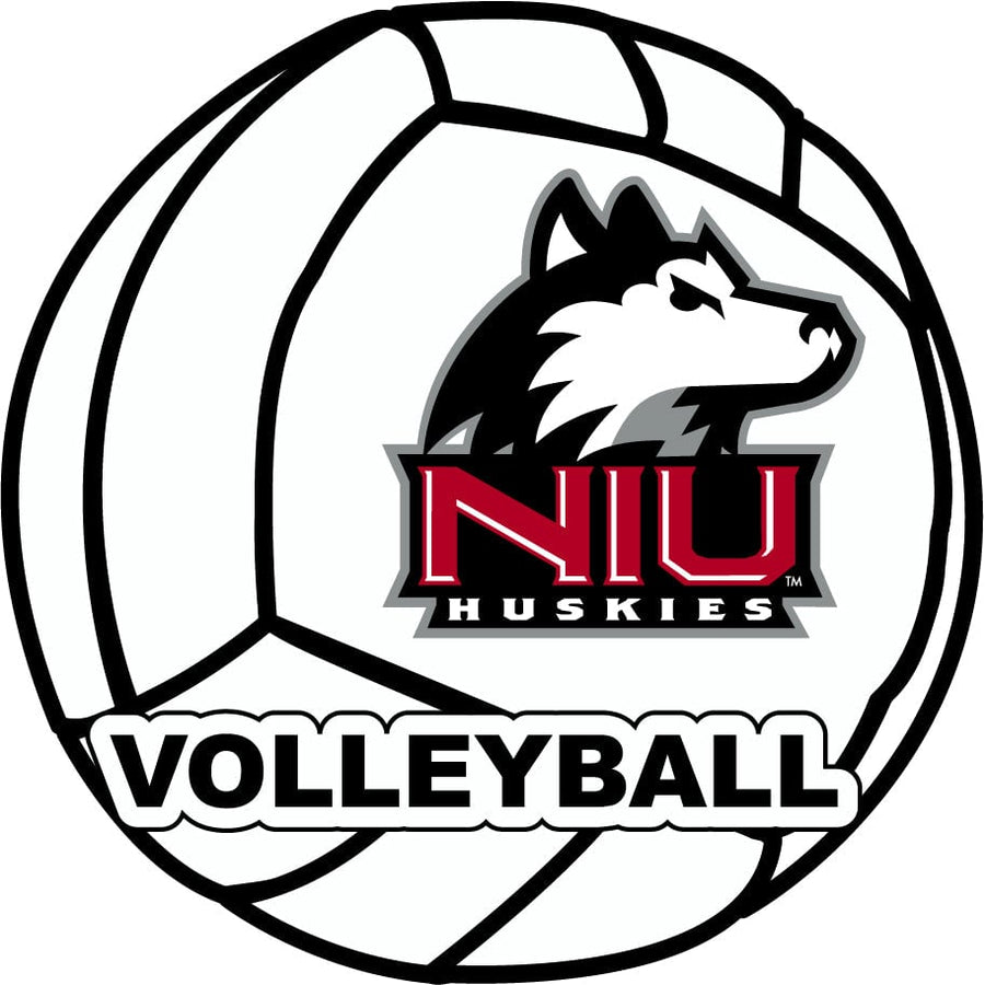 Northern Illinois Huskies 4-Inch Round Volleyball NCAA Vinyl Decal Sticker for Fans, Students, and Alumni Image 1