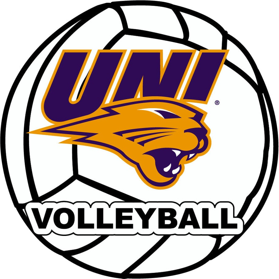 Northern Iowa Panthers 4-Inch Round Volleyball NCAA Vinyl Decal Sticker for Fans, Students, and Alumni Image 1