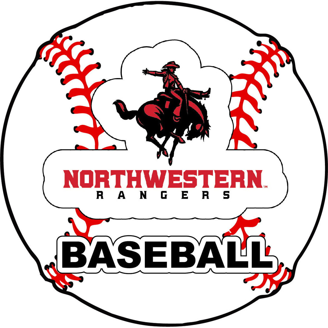 Northwestern Oklahoma State University 4-Inch Round Baseball NCAA Passion Vinyl Decal Sticker Image 1