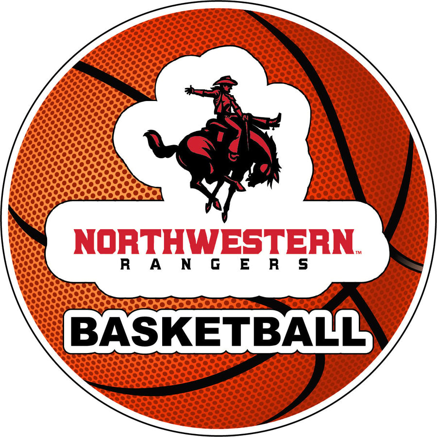 Northwestern Oklahoma State University 4-Inch Round Basketball NCAA Hoops Pride Vinyl Decal Sticker Image 1