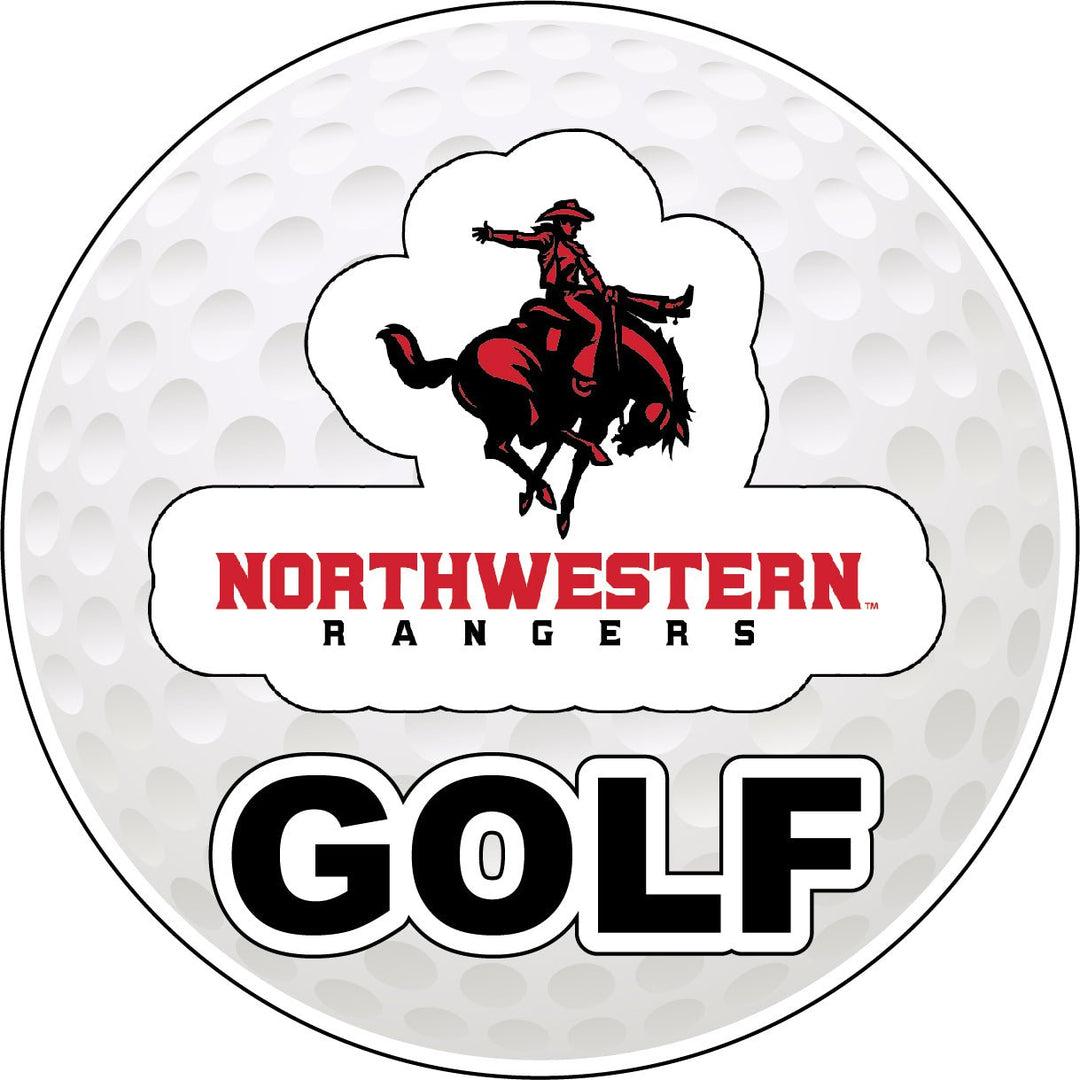 Northwestern Oklahoma State University 4-Inch Round Golf NCAA Fairway Fervor Vinyl Decal Sticker Image 1