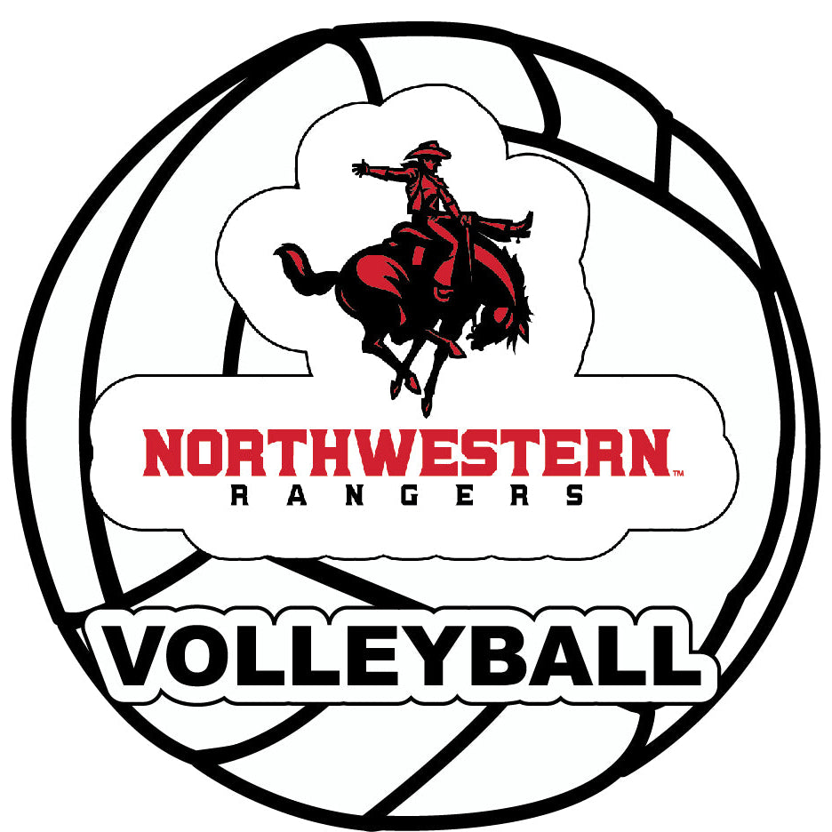 Northwestern Oklahoma State University 4-Inch Round Volleyball NCAA Vinyl Decal Sticker for Fans, Students, and Alumni Image 1