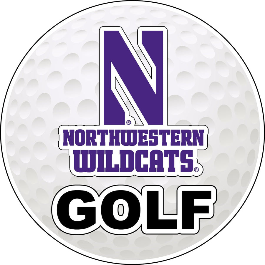 Northwestern University Wildcats 4-Inch Round Golf NCAA Fairway Fervor Vinyl Decal Sticker Image 1