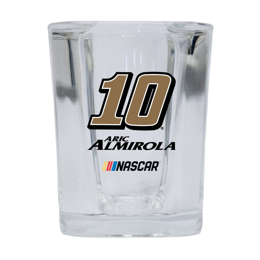 R and R Imports Officially Licensed NASCAR Aric Almirola 10 Shot Glass Square for 2020 Image 1