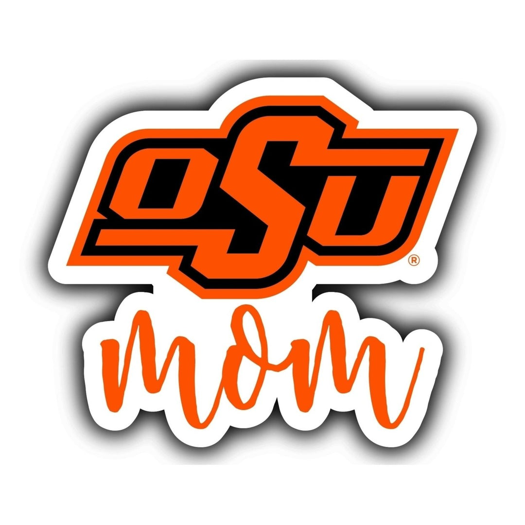 Oklahoma State Cowboys 4-Inch Proud Mom NCAA - Durable School Spirit Vinyl Decal Perfect Image 1