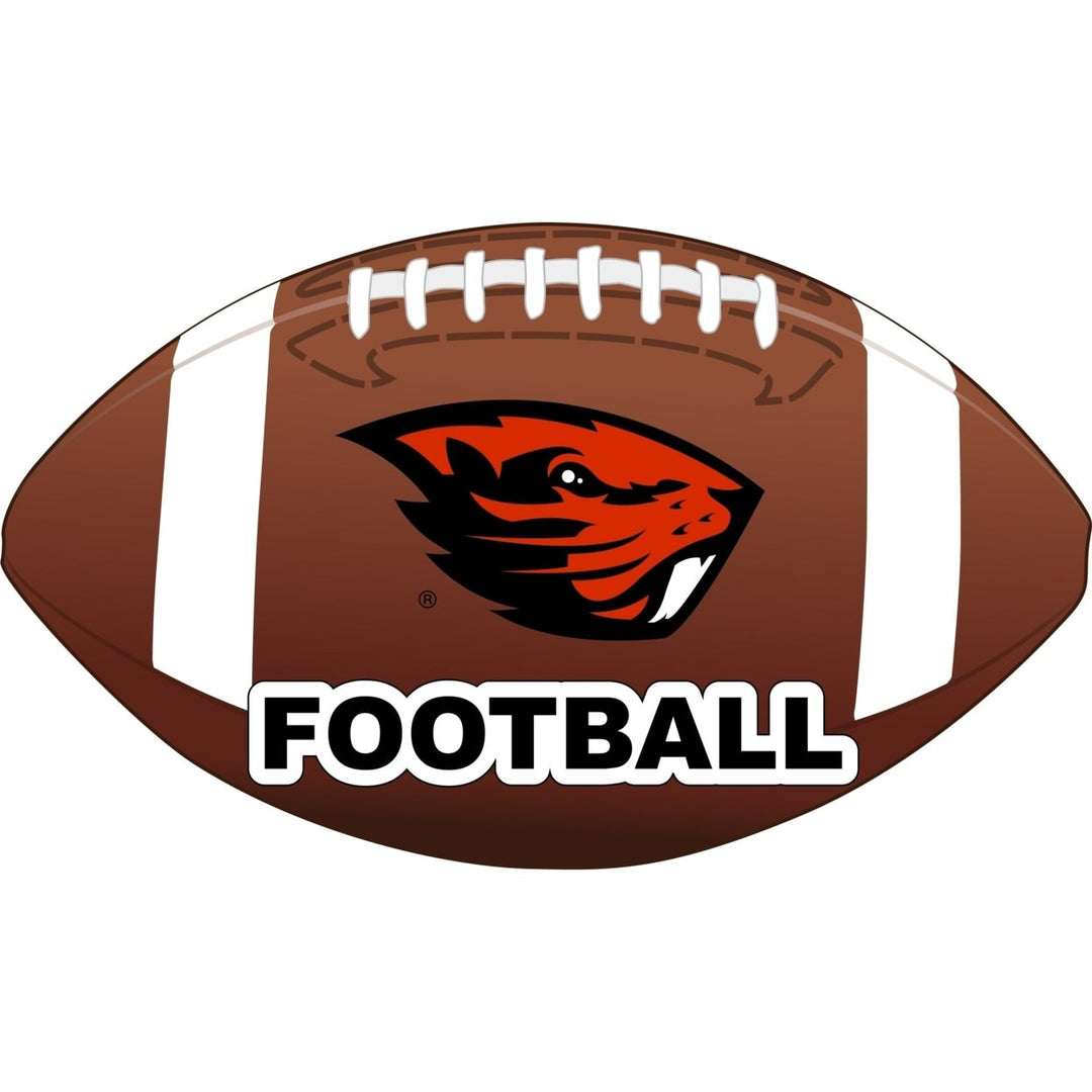 Oregon State Beavers 4-Inch Round Football NCAA Gridiron Glory Vinyl Decal Sticker Image 1