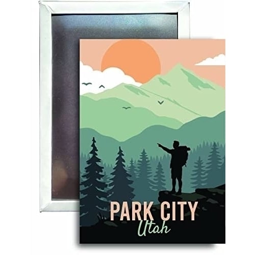 R and R Imports Park City Utah Refrigerator Magnet 2.5"X3.5" Approximately Hike Destination Image 1