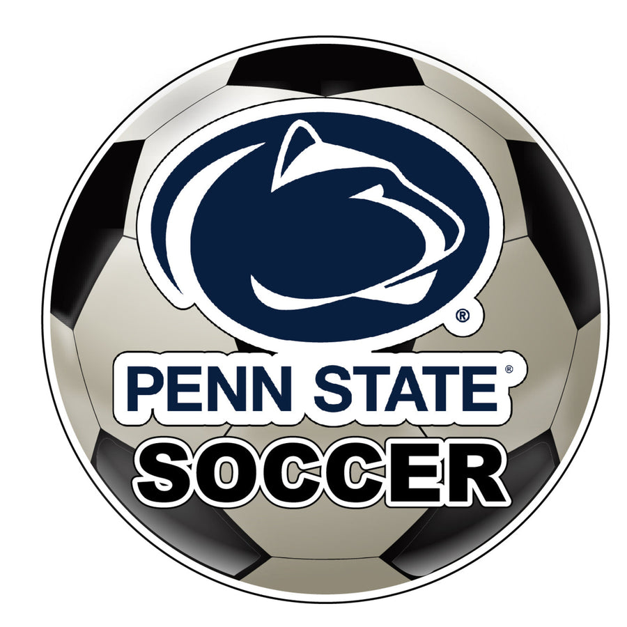 Penn State Nittany Lions 4-Inch Round Soccer Ball NCAA Soccer Passion Vinyl Sticker Image 1