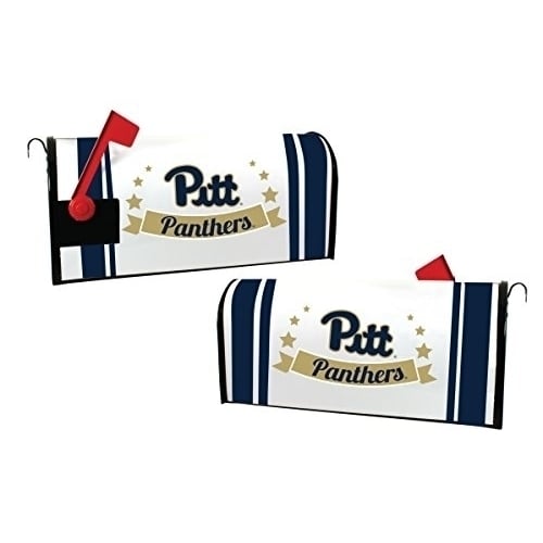 Pittsburgh Panthers NCAA Officially Licensed Mailbox Cover Logo and Stripe Design Image 1