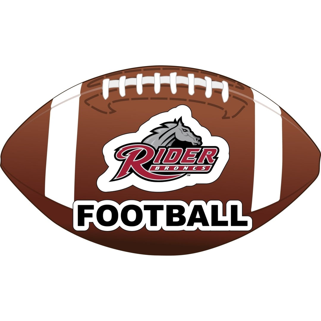 Rider University Broncs 4-Inch Round Football NCAA Gridiron Glory Vinyl Decal Sticker Image 1