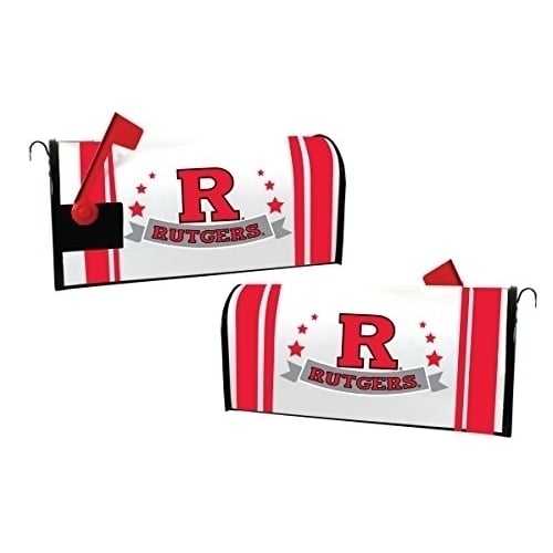 Rutgers Scarlet Knights NCAA Officially Licensed Mailbox Cover Logo and Stripe Design Image 1