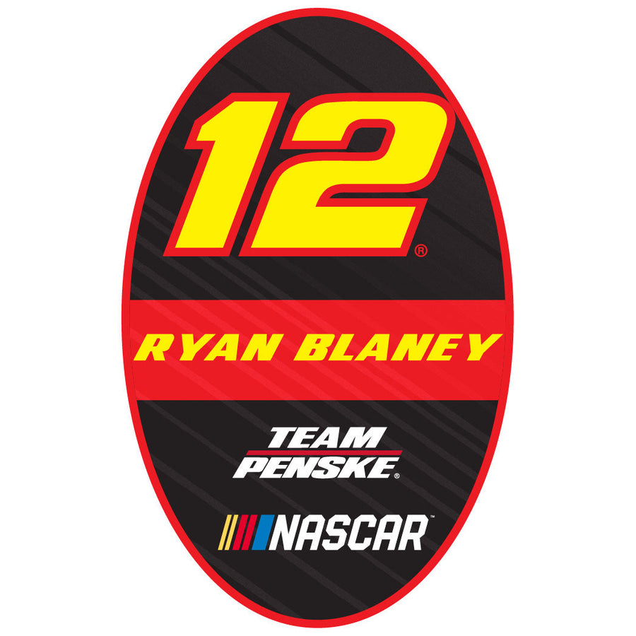 Ryan Blaney 12 Oval Decal Sticker Image 1