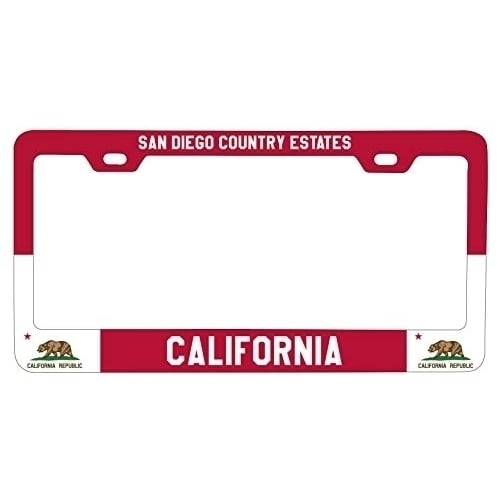 R and R Imports San Diego Country Estates California Metal License Plate Frame Image 1