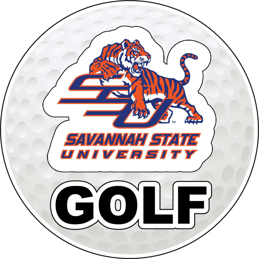 Savannah State University 4-Inch Round Golf NCAA Fairway Fervor Vinyl Decal Sticker Image 1