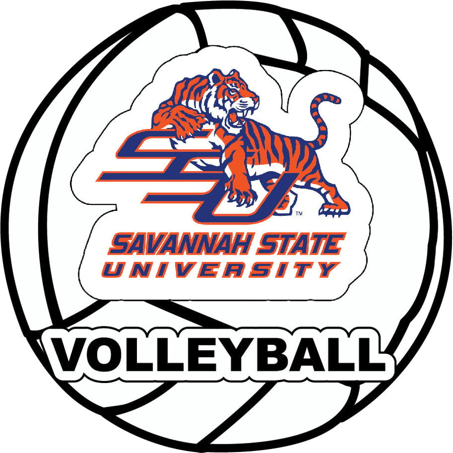 Savannah State University 4-Inch Round Volleyball NCAA Vinyl Decal Sticker for Fans, Students, and Alumni Image 1