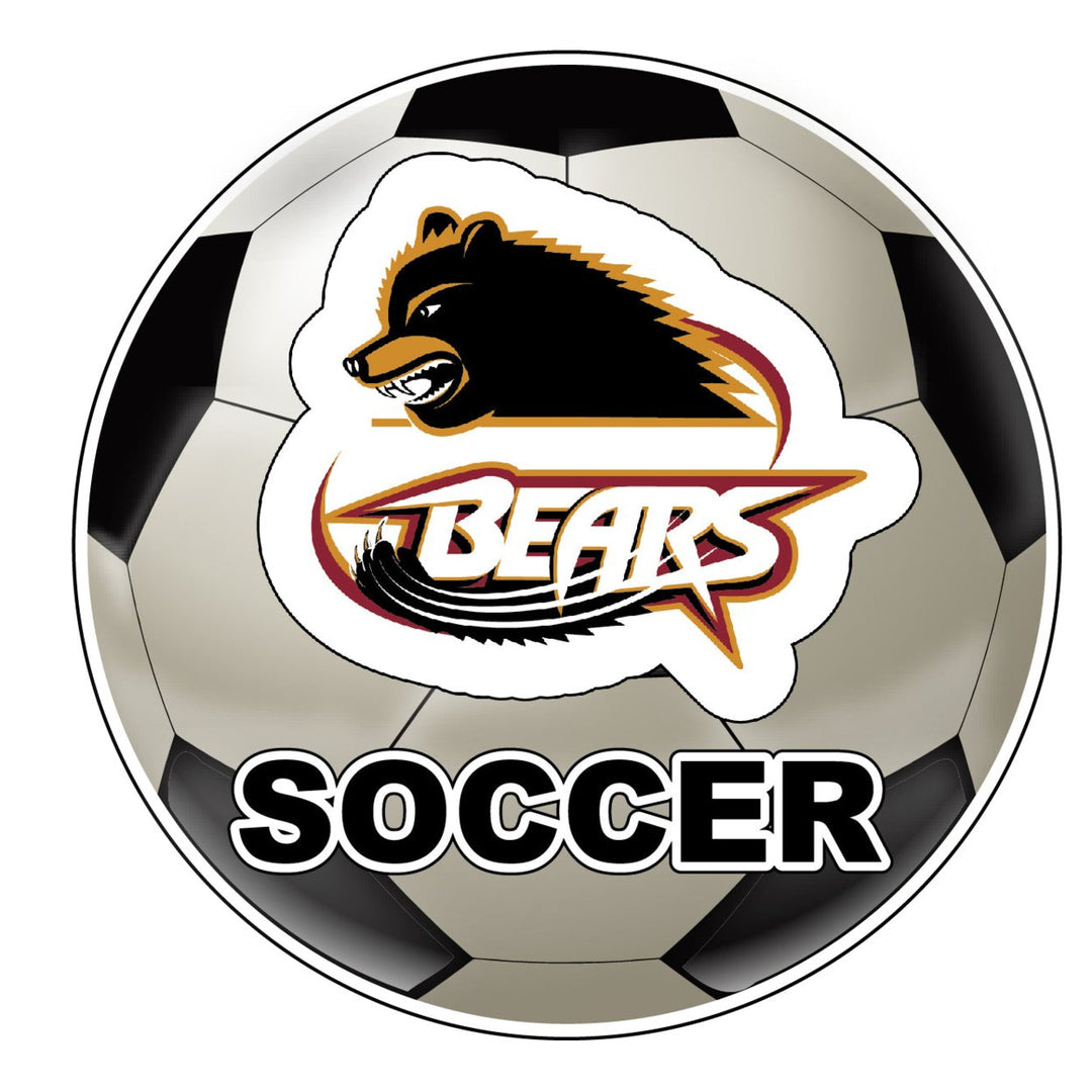 Shaw University Bears 4-Inch Round Soccer Ball NCAA Soccer Passion Vinyl Sticker Image 1