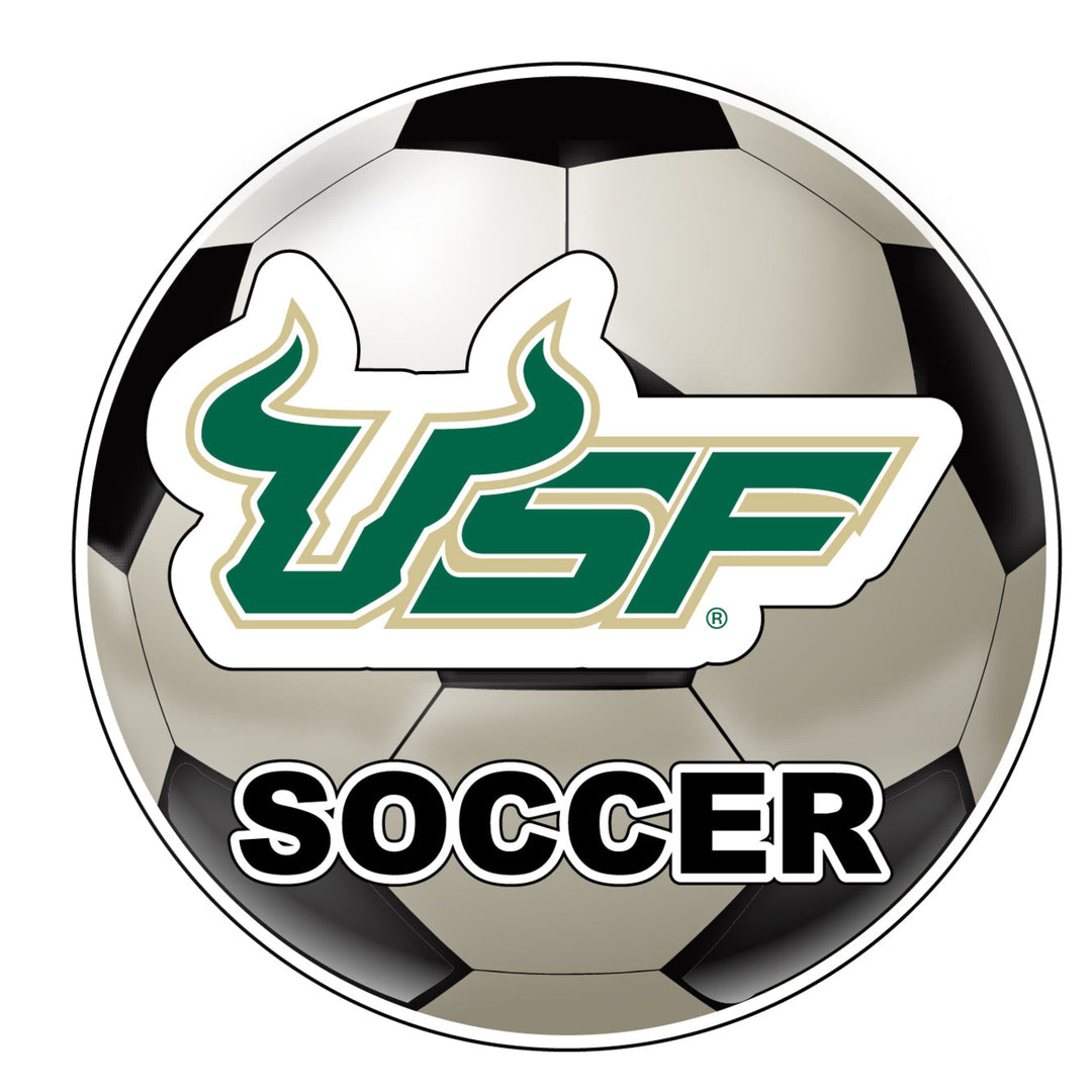 South Florida Bulls 4-Inch Round Soccer Ball NCAA Soccer Passion Vinyl Sticker Image 1