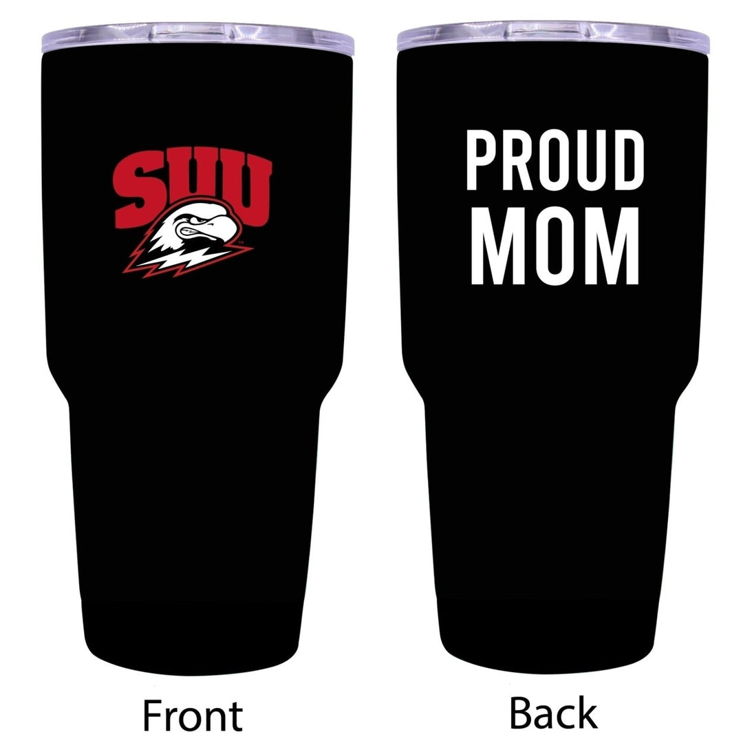 R and R Imports Southern Utah University Proud Mom 24 oz Insulated Stainless Steel Tumblers Black. Image 1