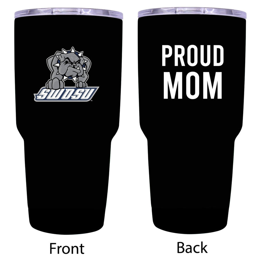 R and R Imports Southwestern Oklahoma State University Proud Mom 24 oz Insulated Stainless Steel Tumblers Black. Image 1