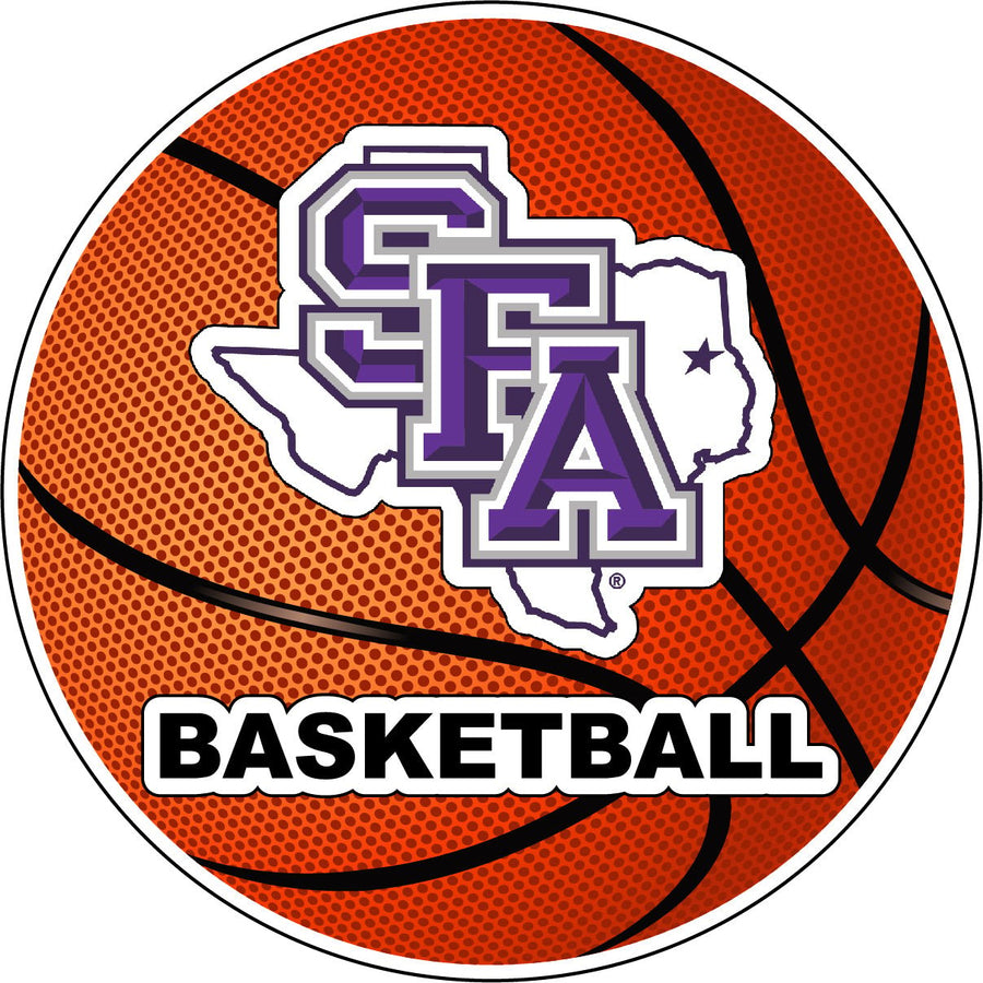 Stephen F. Austin State University 4-Inch Round Basketball NCAA Hoops Pride Vinyl Decal Sticker Image 1