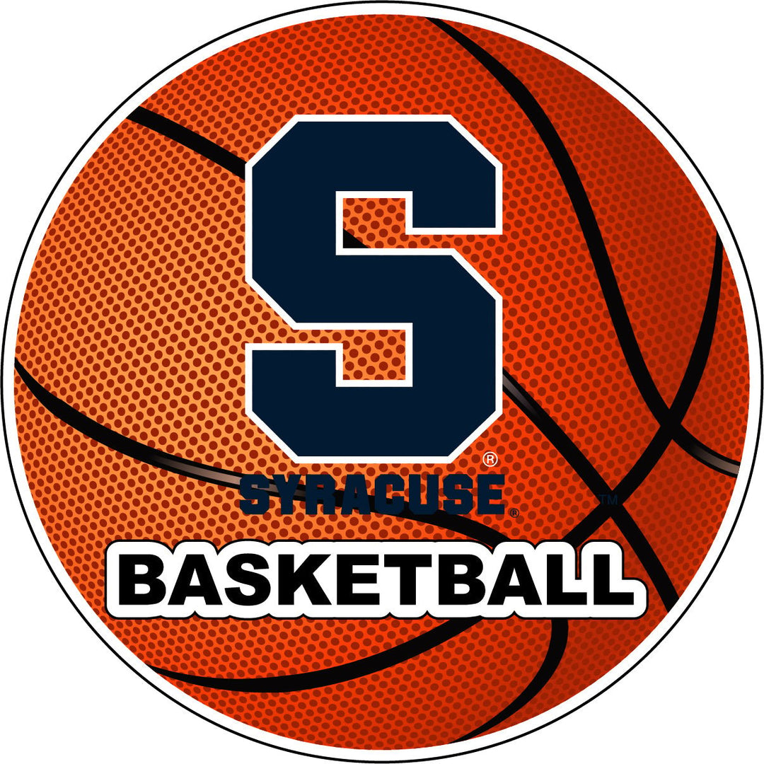 Syracuse Orange 4-Inch Round Basketball NCAA Hoops Pride Vinyl Decal Sticker Image 1