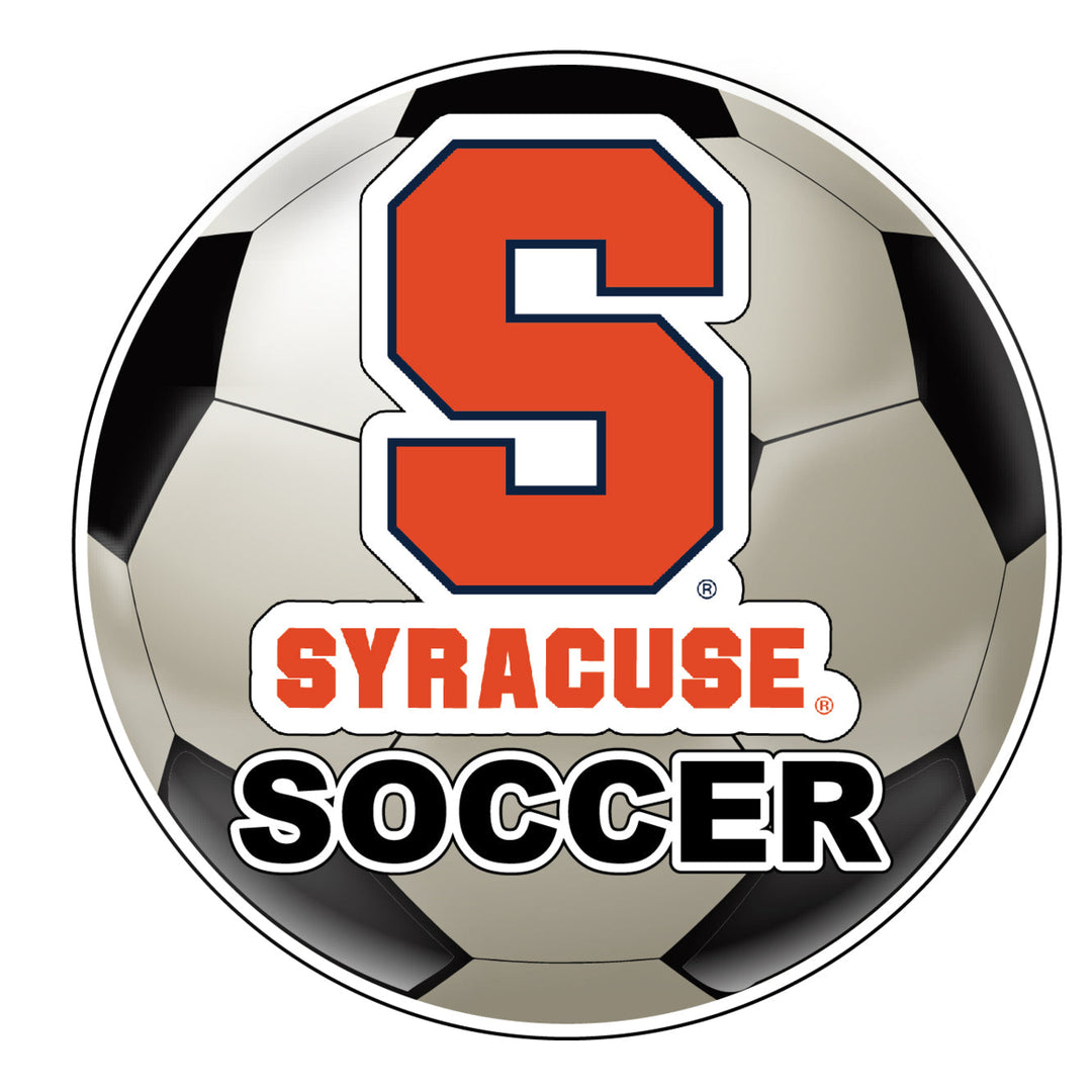 Syracuse Orange 4-Inch Round Soccer Ball NCAA Soccer Passion Vinyl Sticker Image 1