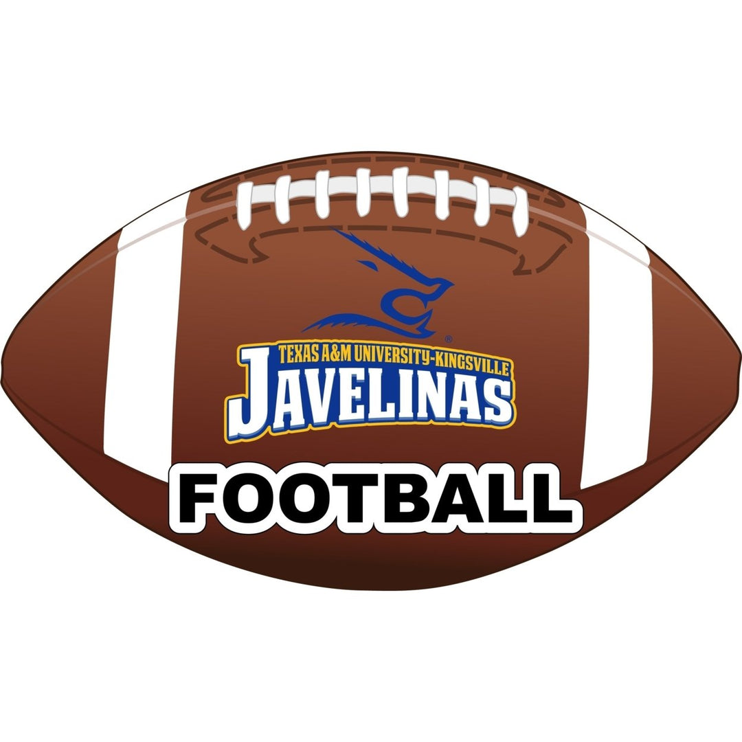 Texas AandM Kingsville Javelinas 4-Inch Round Football NCAA Gridiron Glory Vinyl Decal Sticker Image 1