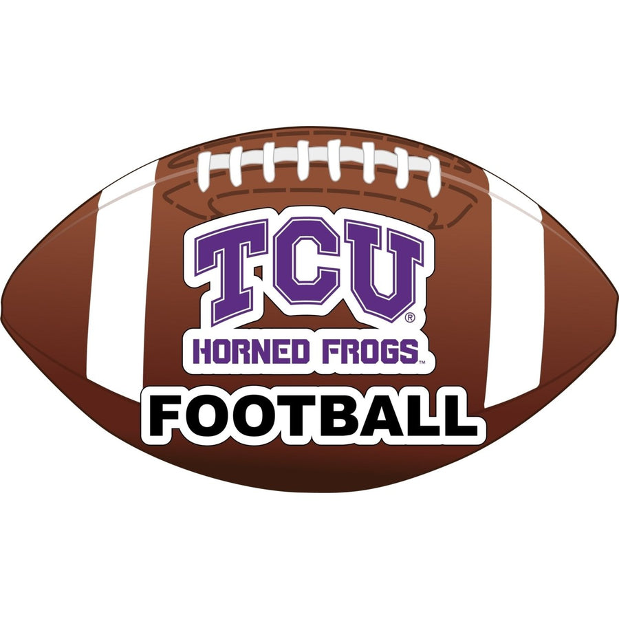 Texas Christian University 4-Inch Round Football NCAA Gridiron Glory Vinyl Decal Sticker Image 1