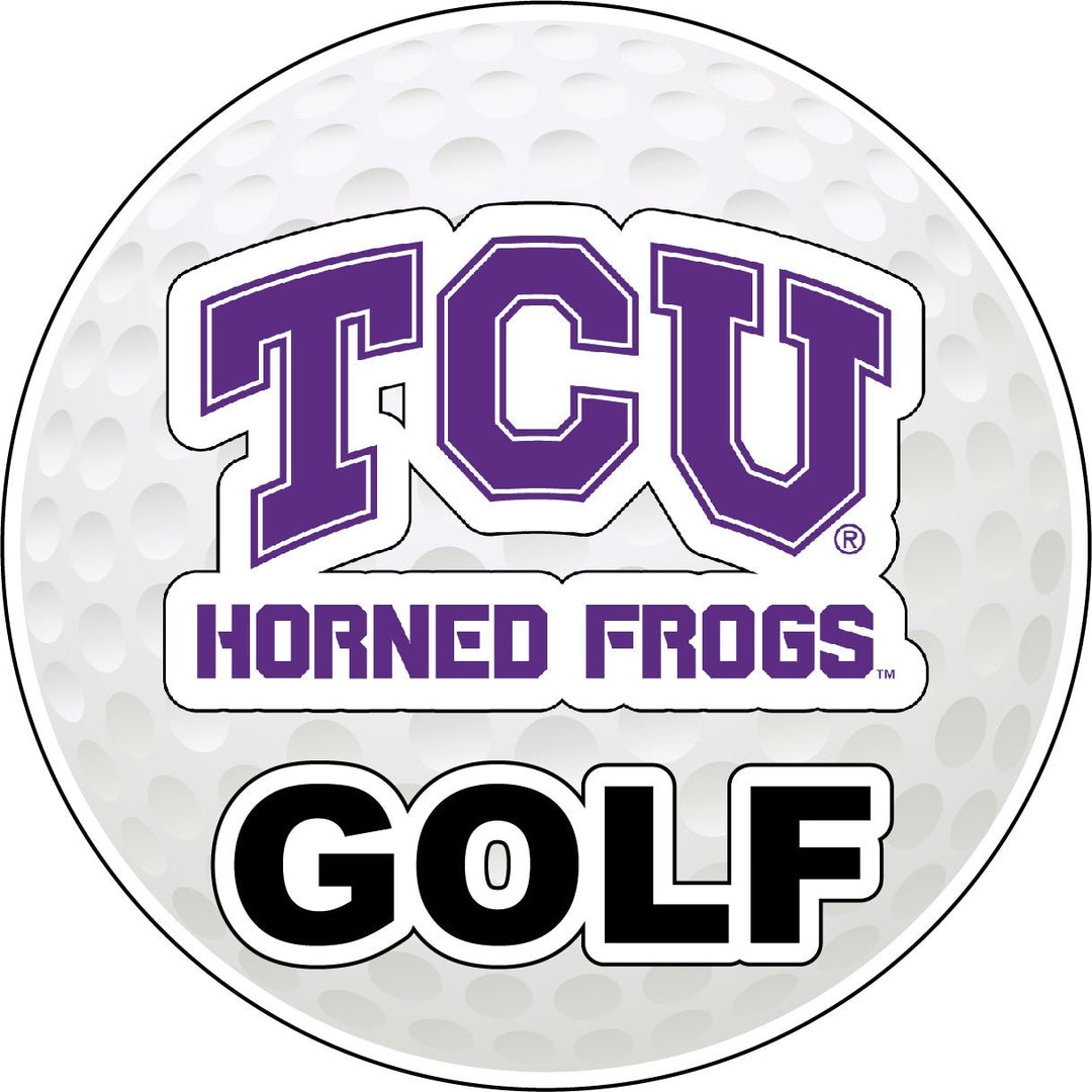 Texas Christian University 4-Inch Round Golf NCAA Fairway Fervor Vinyl Decal Sticker Image 1