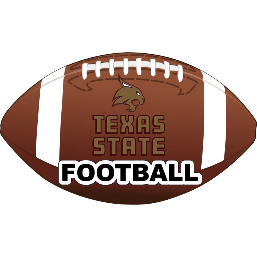 Texas State Bobcats 4-Inch Round Football NCAA Gridiron Glory Vinyl Decal Sticker Image 1