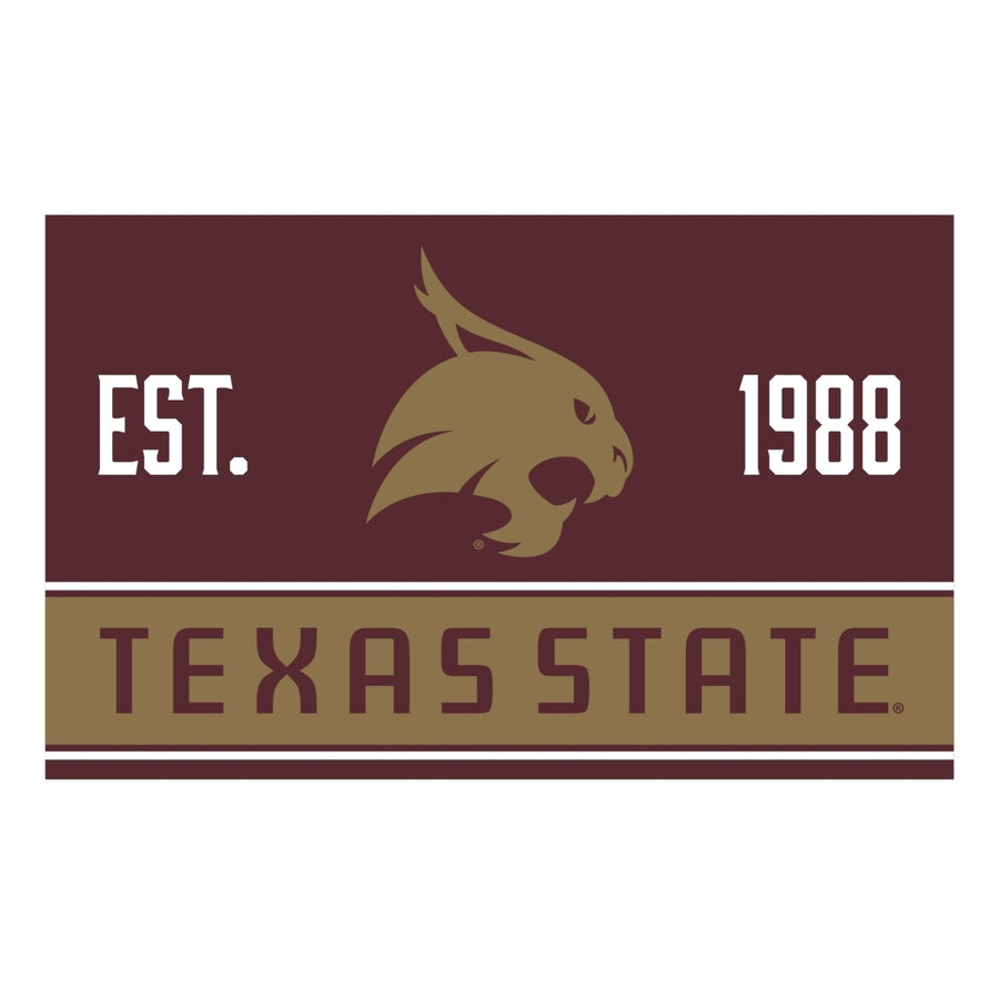 Texas State Bobcats Wood Sign with Frame Image 1