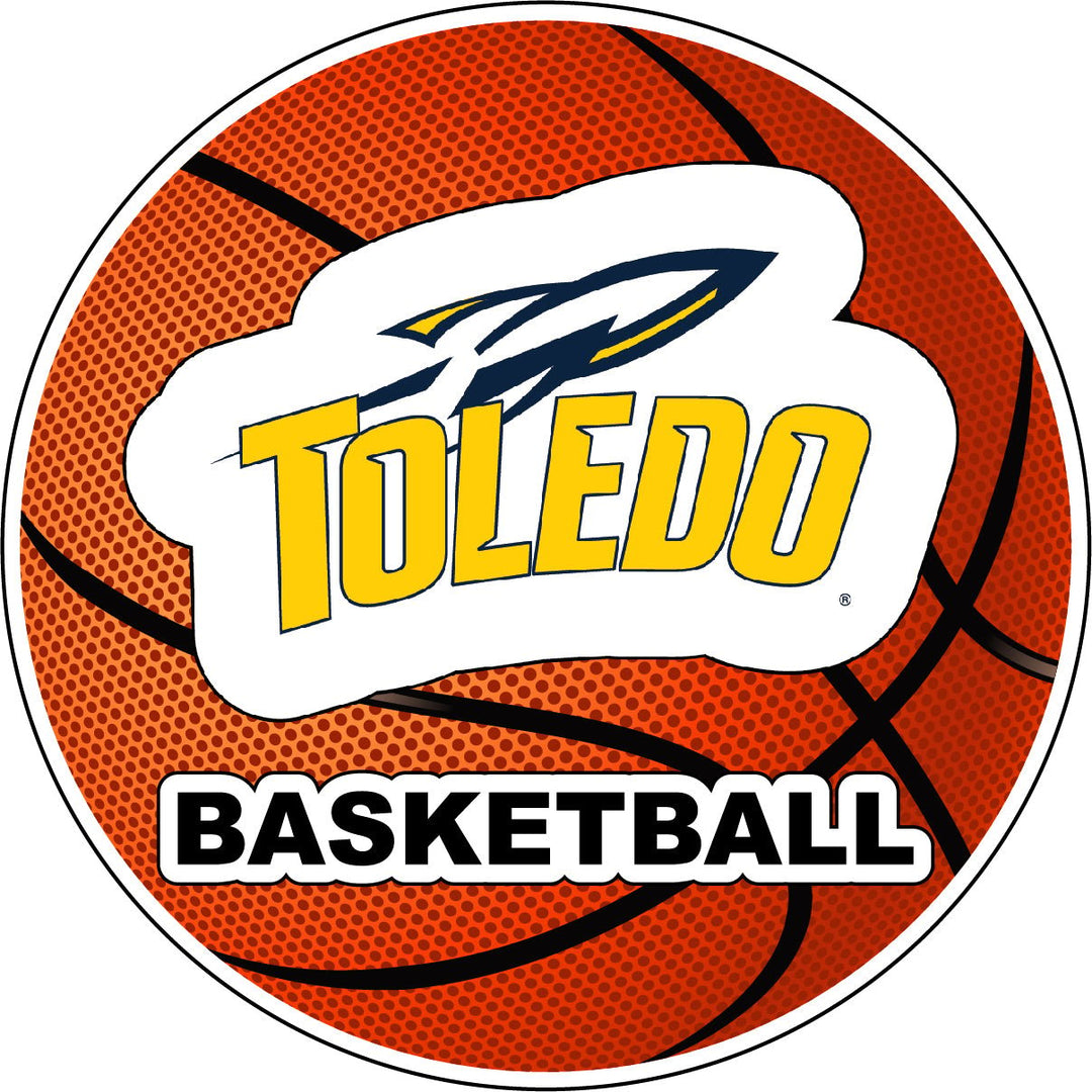 Toledo Rockets 4-Inch Round Basketball NCAA Hoops Pride Vinyl Decal Sticker Image 1