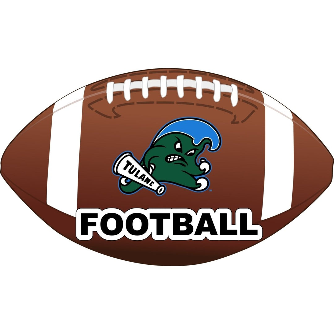 Tulane University Green Wave 4-Inch Round Football NCAA Gridiron Glory Vinyl Decal Sticker Image 1