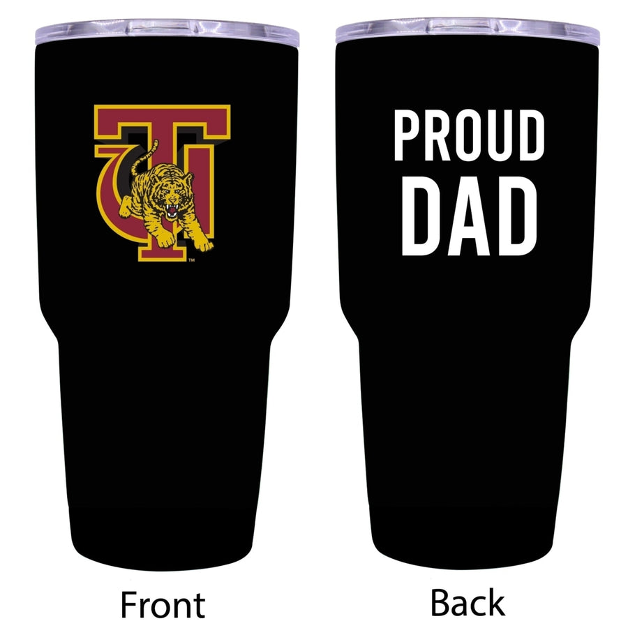 R and R Imports Tuskegee University Proud Dad 24 oz Insulated Stainless Steel Tumblers Black. Image 1