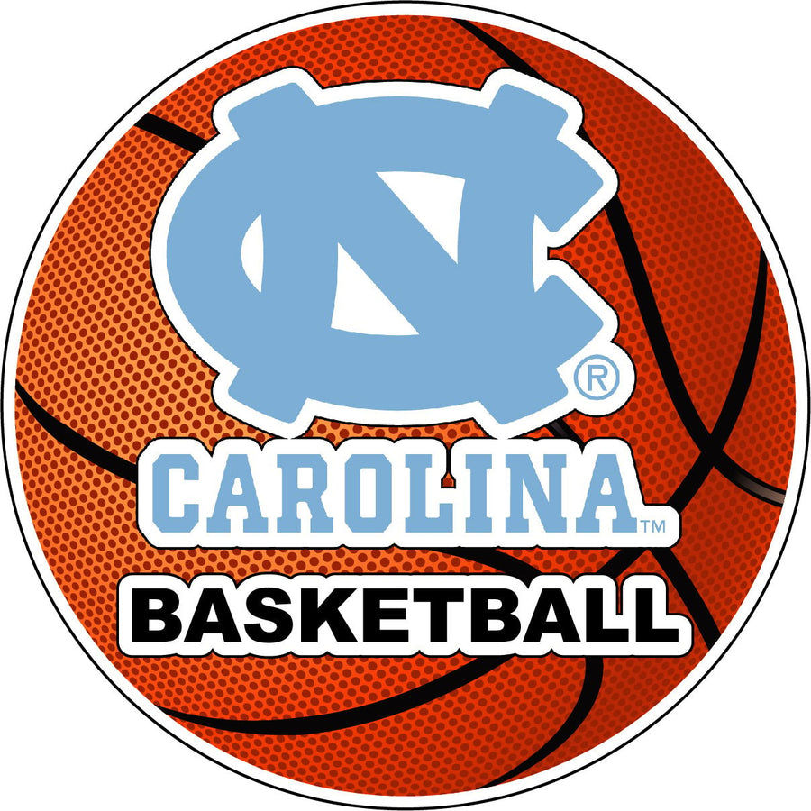 UNC Tar Heels 4-Inch Round Basketball NCAA Hoops Pride Vinyl Decal Sticker Image 1