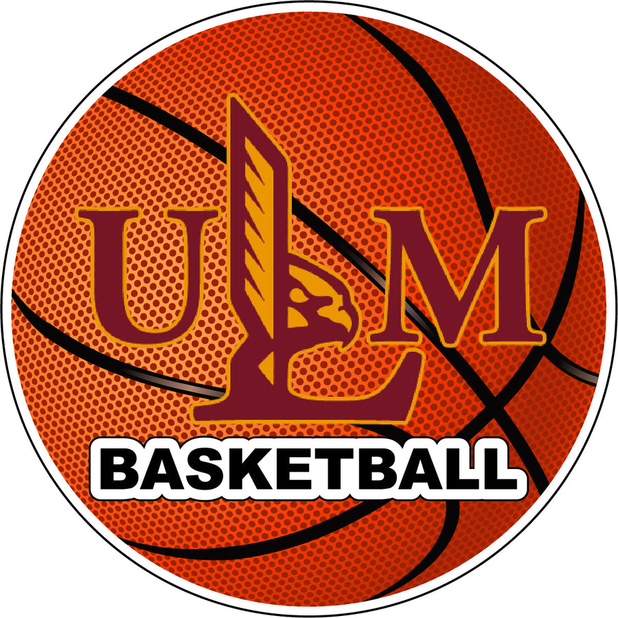 University of Louisiana Monroe 4-Inch Round Basketball NCAA Hoops Pride Vinyl Decal Sticker Image 1