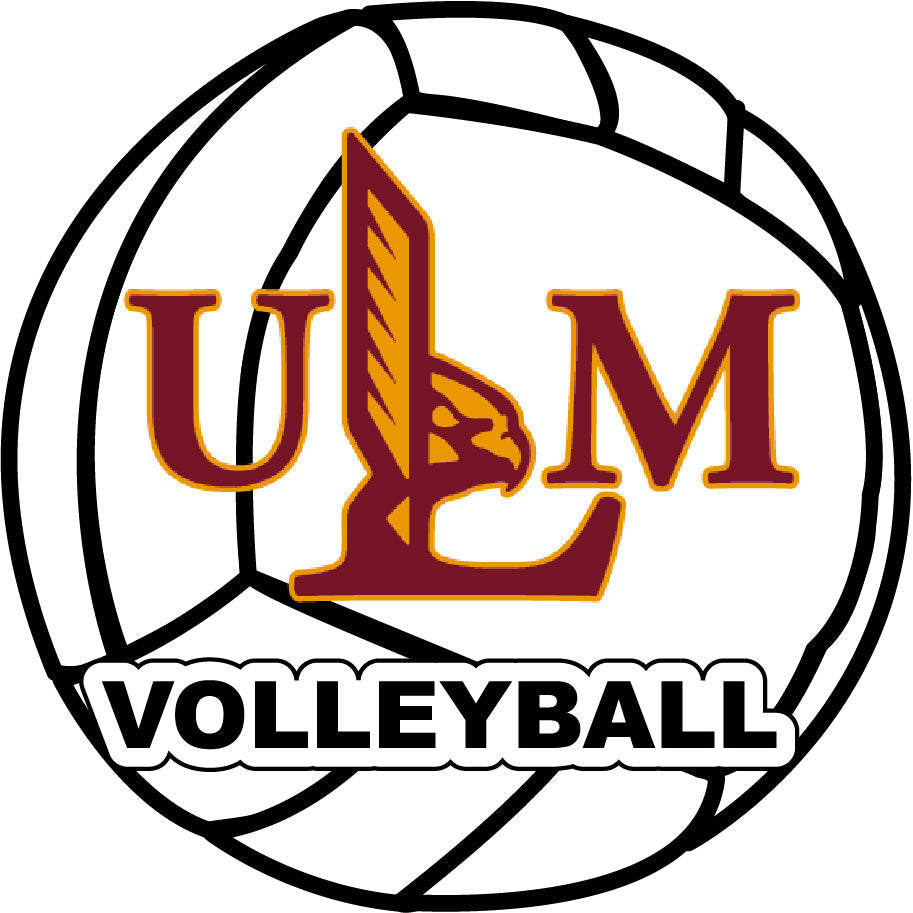 University of Louisiana Monroe 4-Inch Round Volleyball NCAA Vinyl Decal Sticker for Fans, Students, and Alumni Image 1