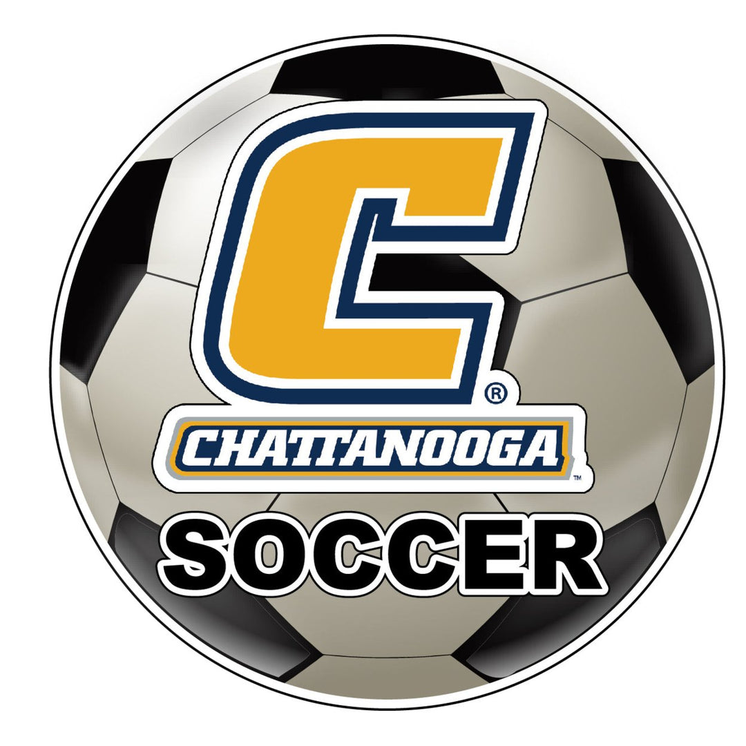 University of Tennessee at Chattanooga 4-Inch Round Soccer Ball NCAA Soccer Passion Vinyl Sticker Image 1