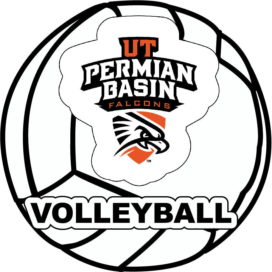 University of Texas of the Permian Basin 4-Inch Round Volleyball NCAA Vinyl Decal Sticker for Fans, Students, and Alumni Image 1