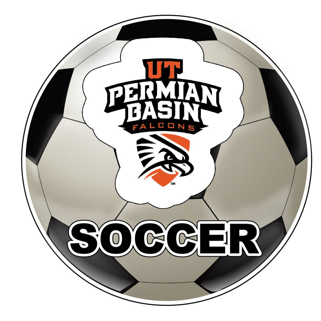 University of Texas of the Permian Basin 4-Inch Round Soccer Ball NCAA Soccer Passion Vinyl Sticker Image 1