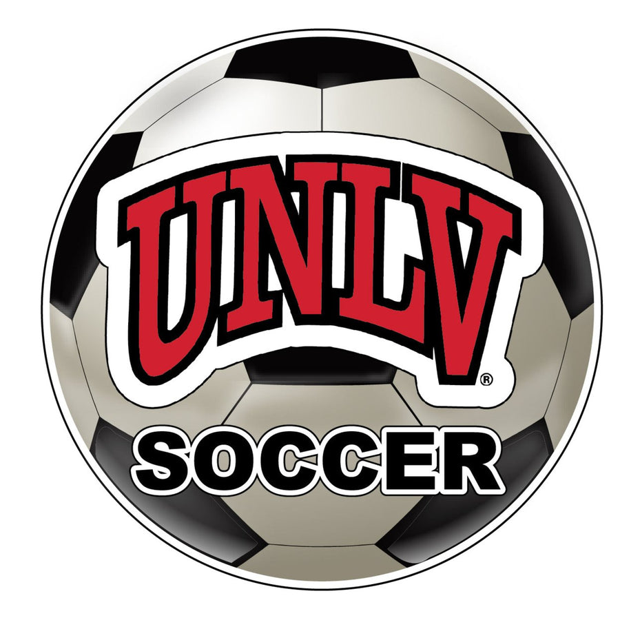 UNLV Rebels 4-Inch Round Soccer Ball NCAA Soccer Passion Vinyl Sticker Image 1