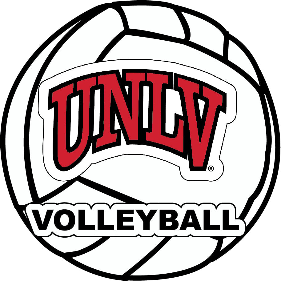 UNLV Rebels 4-Inch Round Volleyball NCAA Vinyl Decal Sticker for Fans, Students, and Alumni Image 1