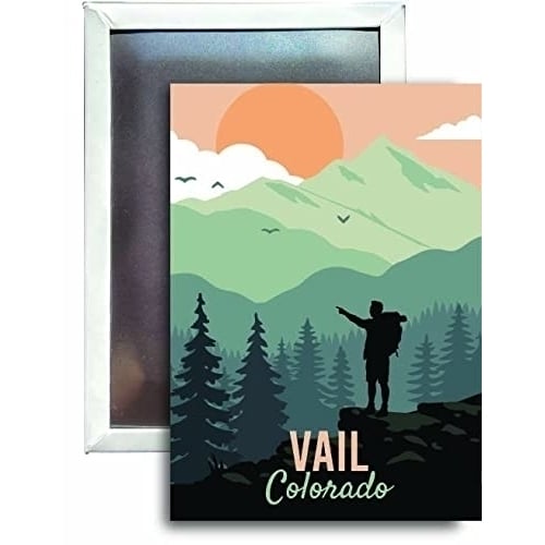 R and R Imports Vail Colorado Refrigerator Magnet 2.5"X3.5" Approximately Hike Destination Image 1