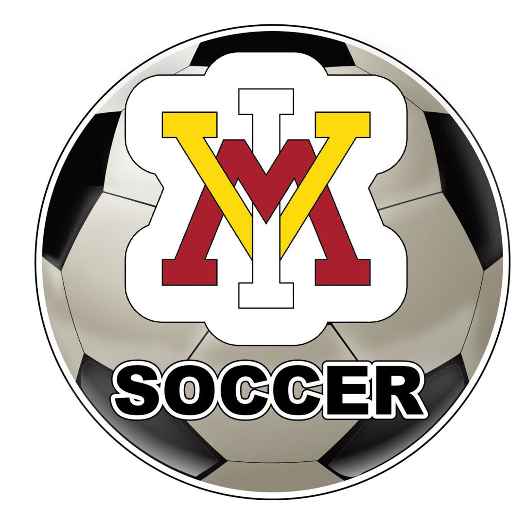 VMI Keydets 4-Inch Round Soccer Ball NCAA Soccer Passion Vinyl Sticker Image 1