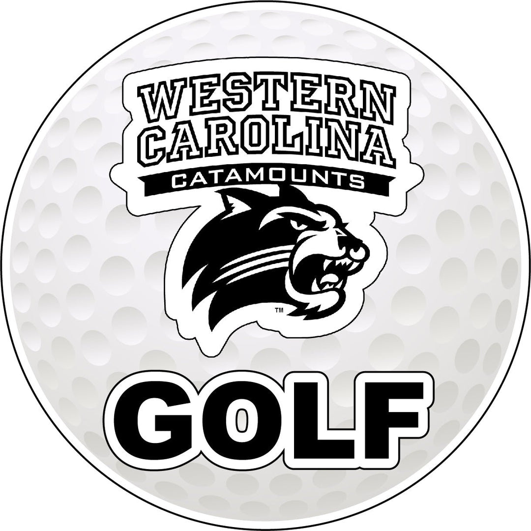 Western Carolina University 4-Inch Round Golf NCAA Fairway Fervor Vinyl Decal Sticker Image 1