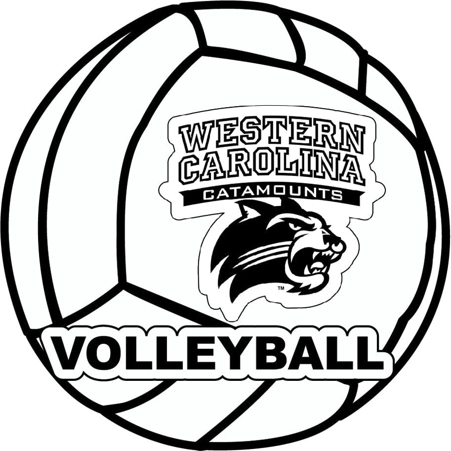 Western Carolina University 4-Inch Round Volleyball NCAA Vinyl Decal Sticker for Fans, Students, and Alumni Image 1