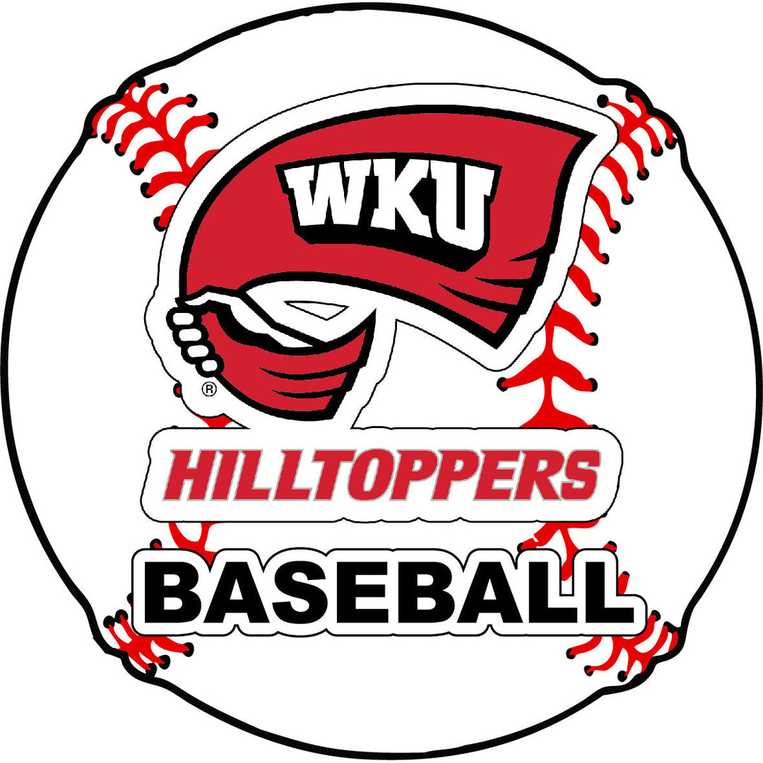 Western Kentucky Hilltoppers 4-Inch Round Baseball NCAA Passion Vinyl Decal Sticker Image 1