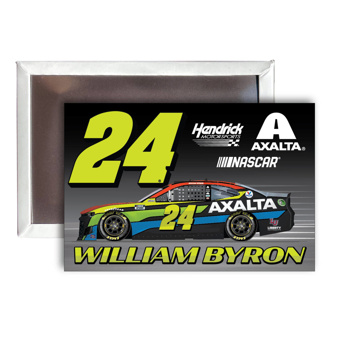 R and R Imports William Byron 24 Nascar 2x3-Inch Fridge Magnet 4-PackNew for 2021 Image 1