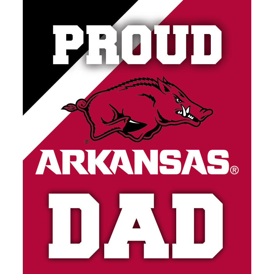 Arkansas Razorbacks 5x6-Inch Proud Dad NCAA - Durable School Spirit Vinyl Decal Perfect Image 1