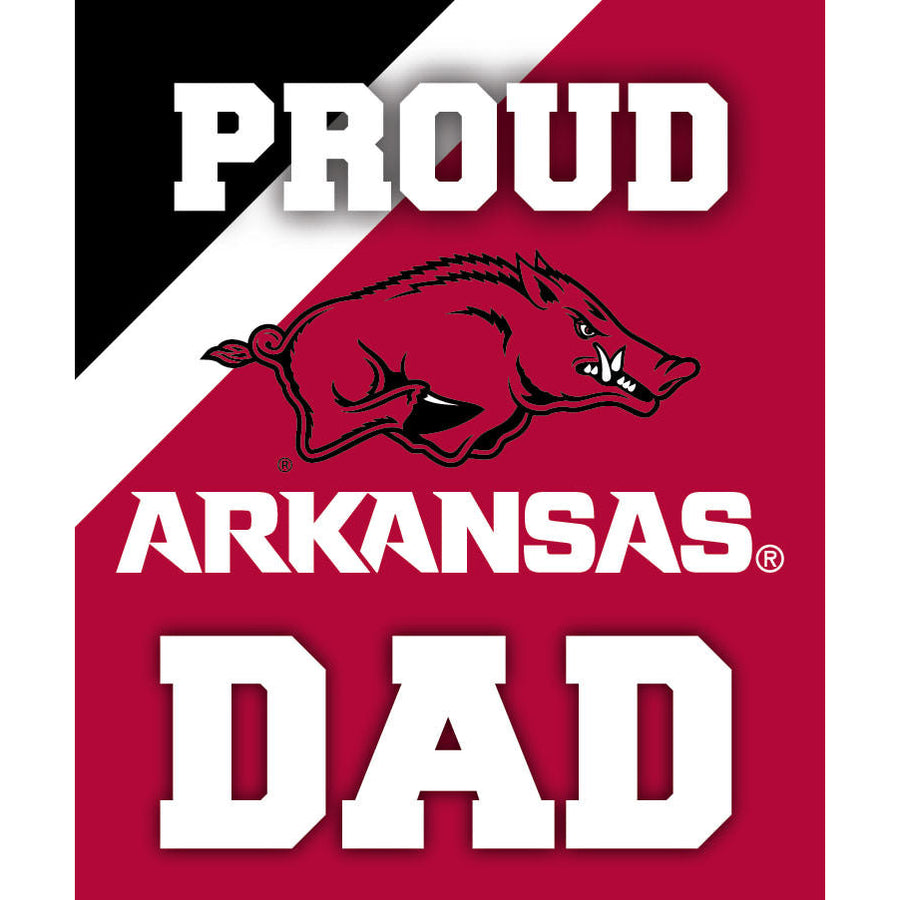 Arkansas Razorbacks 5x6-Inch Proud Dad NCAA - Durable School Spirit Vinyl Decal Perfect Image 1